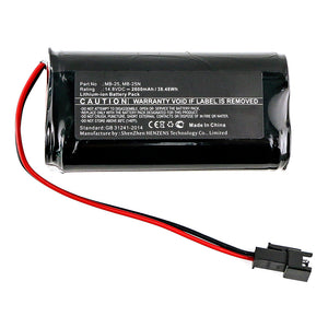Batteries N Accessories BNA-WB-L15370 Speaker Battery - Li-ion, 14.8V, 2600mAh, Ultra High Capacity - Replacement for Mipro MB-25 Battery