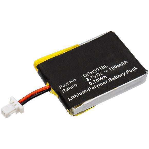 Batteries N Accessories BNA-WB-P1265 Barcode Scanner Battery - Li-Pol, 3.7V, 190 mAh, Ultra High Capacity Battery - Replacement for Opticon OPN-2000 Battery