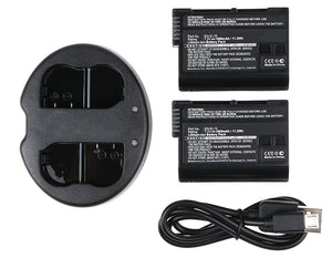 Batteries N Accessories BNA-WB-L8853-PL Player Battery - Li-ion, 7V, 1600mAh, Ultra High Capacity - Replacement for Nikon EN-EL15 Battery