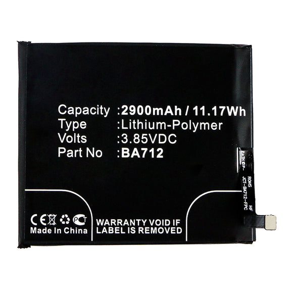 Batteries N Accessories BNA-WB-P14496 Cell Phone Battery - Li-Pol, 3.85V, 2900mAh, Ultra High Capacity - Replacement for Meilan BA712 Battery