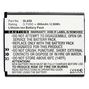 Batteries N Accessories BNA-WB-L9959 Cell Phone Battery - Li-ion, 3.7V, 800mAh, Ultra High Capacity - Replacement for Bea-fon SL650 Battery