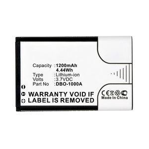 Batteries N Accessories BNA-WB-L10154 Cell Phone Battery - Li-ion, 3.7V, 1200mAh, Ultra High Capacity - Replacement for Doro DBO-1000A Battery