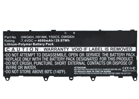 Batteries N Accessories BNA-WB-P4569 Laptops Battery - Li-Pol, 7.4V, 4050 mAh, Ultra High Capacity Battery - Replacement for Dell 0WGKH Battery