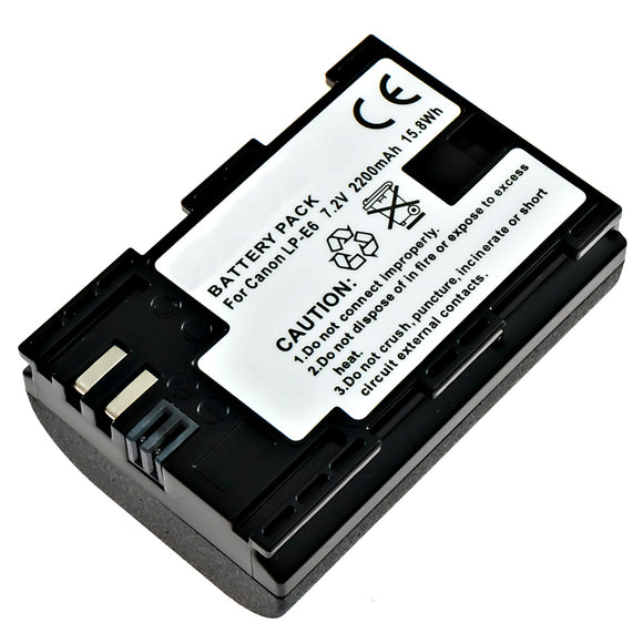 Batteries N Accessories BNA-WB-L8861 Digital Camera Battery - Li-ion, 7.4V, 1800mAh, Ultra High Capacity - Replacement for Canon LP-E6 Battery