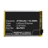 Batteries N Accessories BNA-WB-P18127 Cell Phone Battery - Li-Pol, 3.87V, 4750mAh, Ultra High Capacity - Replacement for OPPO BLP851 Battery
