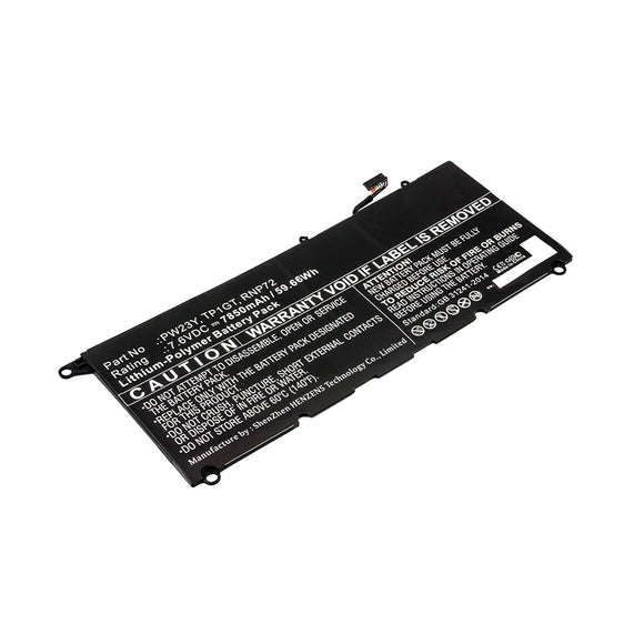 Batteries N Accessories BNA-WB-P10716 Laptop Battery - Li-Pol, 7.6V, 7850mAh, Ultra High Capacity - Replacement for Dell PW23Y Battery
