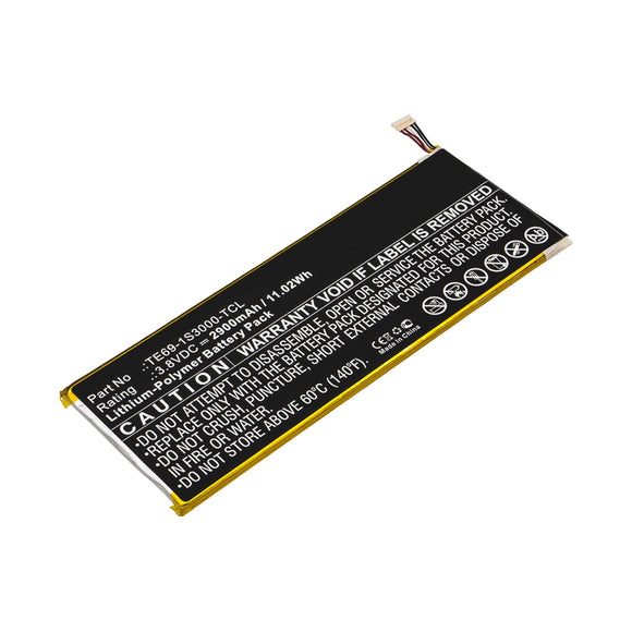 Batteries N Accessories BNA-WB-P11396 Tablet Battery - Li-Pol, 3.8V, 2900mAh, Ultra High Capacity - Replacement for FisherPrice TE69-1S3000-TCL Battery