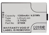 Batteries N Accessories BNA-WB-L11161 Cell Phone Battery - Li-ion, 3.7V, 1300mAh, Ultra High Capacity - Replacement for Emporia ST008 Battery