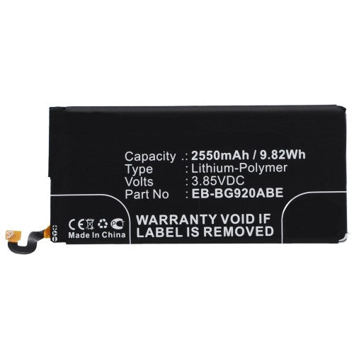 Batteries N Accessories BNA-WB-P4013 Cell Phone Battery - Li-Pol, 3.85, 2550mAh, Ultra High Capacity Battery - Replacement for Samsung EB-BG920ABE, GH43-04413A, GH43-04413B Battery