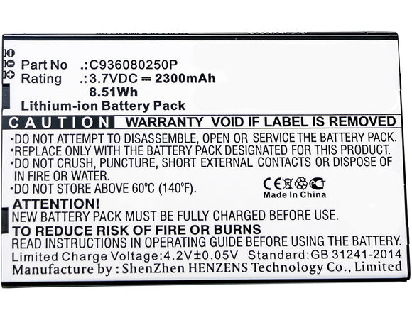 Batteries N Accessories BNA-WB-L8246 Cell Phone Battery - Li-ion, 3.7V, 2300mAh, Ultra High Capacity Battery - Replacement for Blu C936080250P Battery