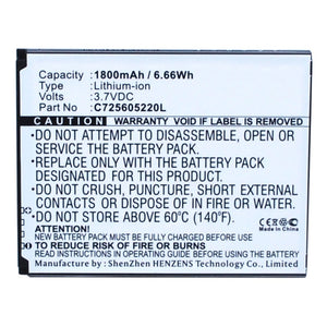 Batteries N Accessories BNA-WB-L3168 Cell Phone Battery - Li-Ion, 3.7V, 1800 mAh, Ultra High Capacity Battery - Replacement for Blu C725605220L Battery