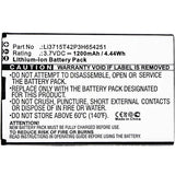 Batteries N Accessories BNA-WB-L4052 Cell Phone Battery - Li-ion, 3.7, 1200mAh, Ultra High Capacity - Replacement for ZTE Li3712T42P3h654246h Battery