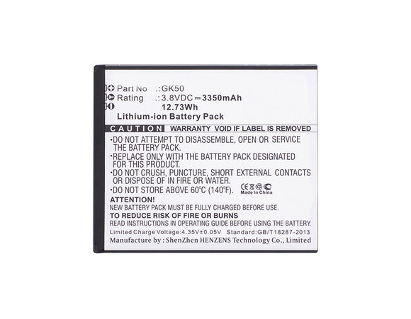 Batteries N Accessories BNA-WB-L3460 Cell Phone Battery - Li-Ion, 3.8V, 3350 mAh, Ultra High Capacity Battery - Replacement for Motorola GK50 Battery
