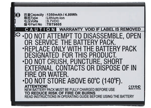 Batteries N Accessories BNA-WB-L3381 Cell Phone Battery - Li-Ion, 3.7V, 1350 mAh, Ultra High Capacity Battery - Replacement for K-Touch TBT9605 Battery