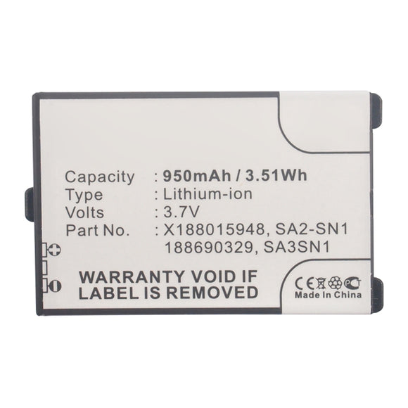 Batteries N Accessories BNA-WB-L16523 Cell Phone Battery - Li-ion, 3.7V, 950mAh, Ultra High Capacity - Replacement for Sagem SA1A-SN1 Battery