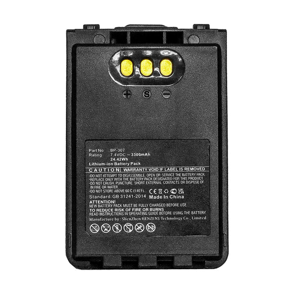 Batteries N Accessories BNA-WB-L12067 2-Way Radio Battery - Li-ion, 7.4V, 3300mAh, Ultra High Capacity - Replacement for Icom BP-307 Battery