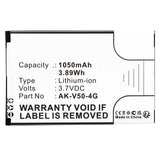 Batteries N Accessories BNA-WB-L18552 Cell Phone Battery - Li-ion, 3.7V, 1050mAh, Ultra High Capacity - Replacement for Emporia AK-V50-4G Battery