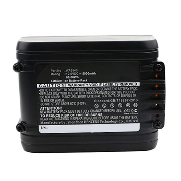 Batteries N Accessories BNA-WB-L14287 Power Tool Battery - Li-ion, 12V, 5000mAh, Ultra High Capacity - Replacement for Worx WA3540 Battery