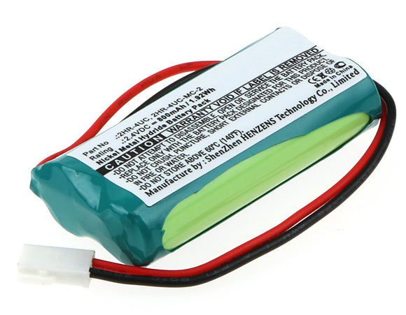 Batteries N Accessories BNA-WB-H9324 Medical Battery - Ni-MH, 2.4V, 800mAh, Ultra High Capacity - Replacement for Air shields-Vickers 2HR-4UC Battery
