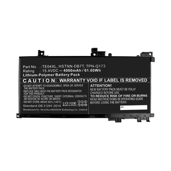 Batteries N Accessories BNA-WB-P11795 Laptop Battery - Li-Pol, 15.4V, 4000mAh, Ultra High Capacity - Replacement for HP TE04XL Battery