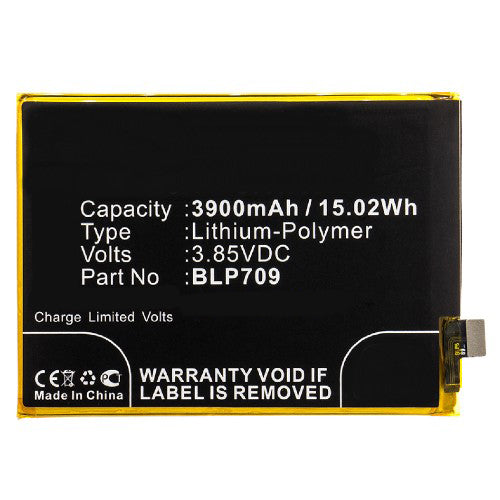 Batteries N Accessories BNA-WB-P8374 Cell Phone Battery - Li-Pol, 3.85V, 3900mAh, Ultra High Capacity Battery - Replacement for OPPO BLP709 Battery