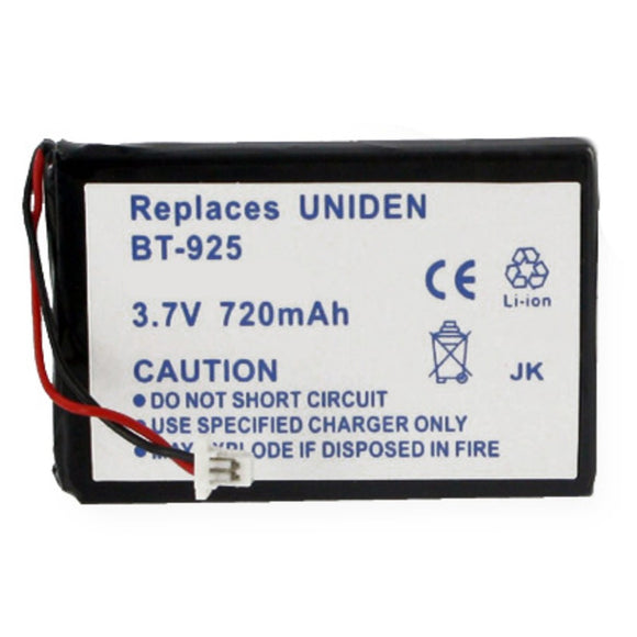 Batteries N Accessories BNA-WB-CPL-507Q Cordless Phone Battery - Li-Ion, 3.6V, 720 mAh, Ultra High Capacity Battery - Replacement for Uniden BT-925 Battery