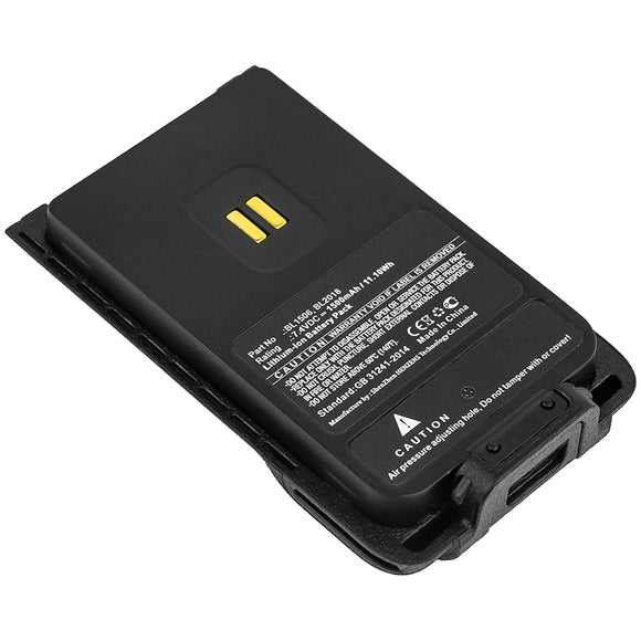 Batteries N Accessories BNA-WB-L8007 2-Way Radio Battery - Li-ion, 7.4V, 1500mAh, Ultra High Capacity Battery - Replacement for Hytera BL1506, BL2018 Battery