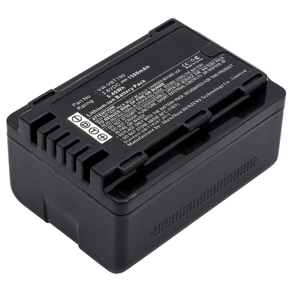 Batteries N Accessories BNA-WB-L9063 Digital Camera Battery - Li-ion, 3.6V, 1500mAh, Ultra High Capacity - Replacement for Panasonic VW-VBT190 Battery