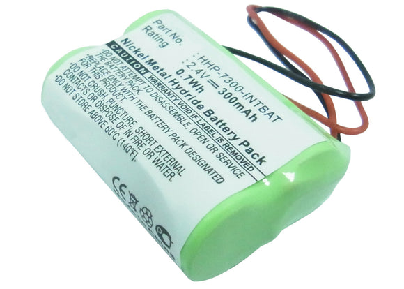 Batteries N Accessories BNA-WB-H11649 Barcode Scanner Battery - Ni-MH, 2.4V, 300mAh, Ultra High Capacity - Replacement for HandHeld HHP-7300-INTBAT Battery