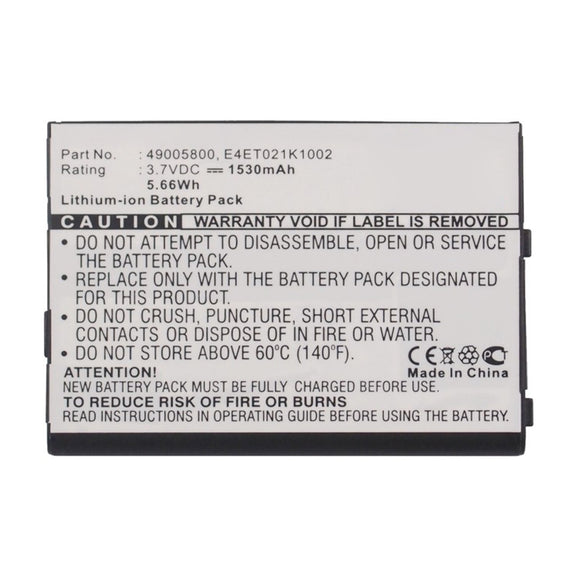 Batteries N Accessories BNA-WB-L15560 Cell Phone Battery - Li-ion, 3.7V, 1530mAh, Ultra High Capacity - Replacement for E-TEN 49005800 Battery
