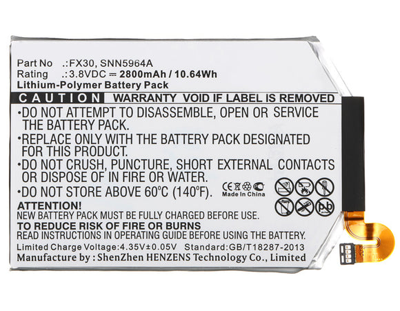 Batteries N Accessories BNA-WB-P3459 Cell Phone Battery - Li-Pol, 3.8V, 2800 mAh, Ultra High Capacity Battery - Replacement for Motorola FX30 Battery