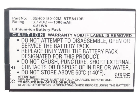 Batteries N Accessories BNA-WB-L3795 Cell Phone Battery - Li-ion, 3.7, 1300mAh, Ultra High Capacity Battery - Replacement for HTC 35H00180-02M, BTR6410B Battery