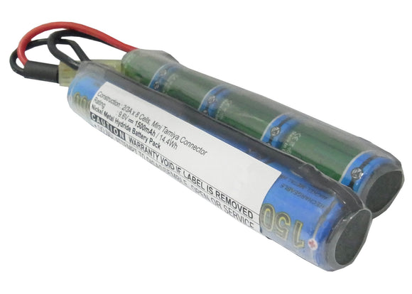 Batteries N Accessories BNA-WB-H7321 RC Hobby Battery - Ni-MH, 9.6V, 1500 mAh, Ultra High Capacity Battery - Replacement for Airsoft M4A1-RIS Battery