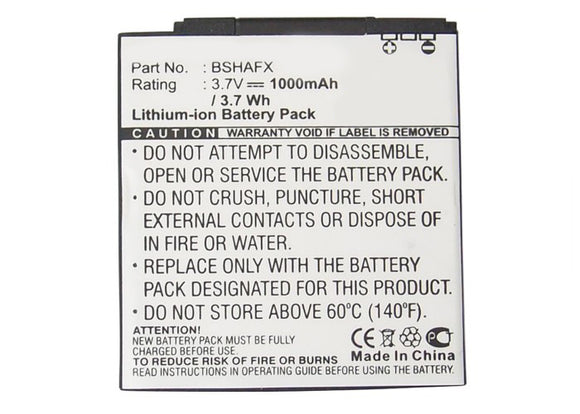 Batteries N Accessories BNA-WB-L3642 Cell Phone Battery - Li-Ion, 3.7V, 1000 mAh, Ultra High Capacity Battery - Replacement for Sharp BSHAFX Battery