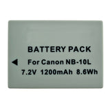 Batteries N Accessories BNA-WB-NB10L Digital Camera Battery - li-ion, 7.2V, 1200 mAh, Ultra High Capacity Battery - Replacement for Canon NB-10L Battery