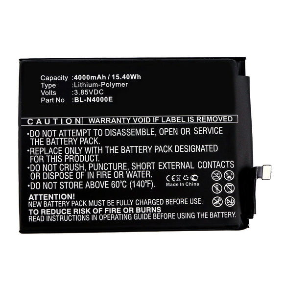 Batteries N Accessories BNA-WB-P11531 Cell Phone Battery - Li-Pol, 3.85V, 4000mAh, Ultra High Capacity - Replacement for GIONEE BL-N4000E Battery