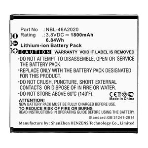 Batteries N Accessories BNA-WB-L13273 Cell Phone Battery - Li-ion, 3.8V, 1800mAh, Ultra High Capacity - Replacement for TP-Link NBL-46A2020 Battery