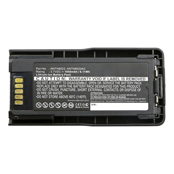 Batteries N Accessories BNA-WB-L14381 2-Way Radio Battery - Li-ion, 3.7V, 1650mAh, Ultra High Capacity - Replacement for Motorola NNTN8020AC Battery