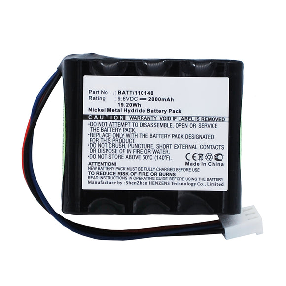 Batteries N Accessories BNA-WB-H16171 Medical Battery - Ni-MH, 9.6V, 2000mAh, Ultra High Capacity - Replacement for Drager BATT/110140 Battery