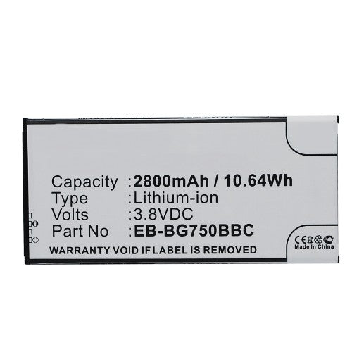 Batteries N Accessories BNA-WB-L4024 Cell Phone Battery - Li-ion, 3.8, 2800mAh, Ultra High Capacity Battery - Replacement for Samsung EB-BG750BBC, EB-BG750BBE Battery