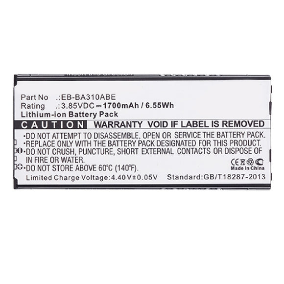 Batteries N Accessories BNA-WB-L3584 Cell Phone Battery - Li-Ion, 3.85V, 1700 mAh, Ultra High Capacity Battery - Replacement for Samsung EB-BA310ABE Battery