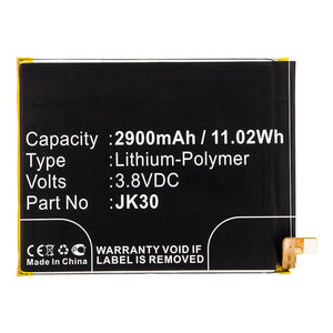 Batteries N Accessories BNA-WB-P14570 Cell Phone Battery - Li-Pol, 3.8V, 2900mAh, Ultra High Capacity - Replacement for Motorola JK30 Battery