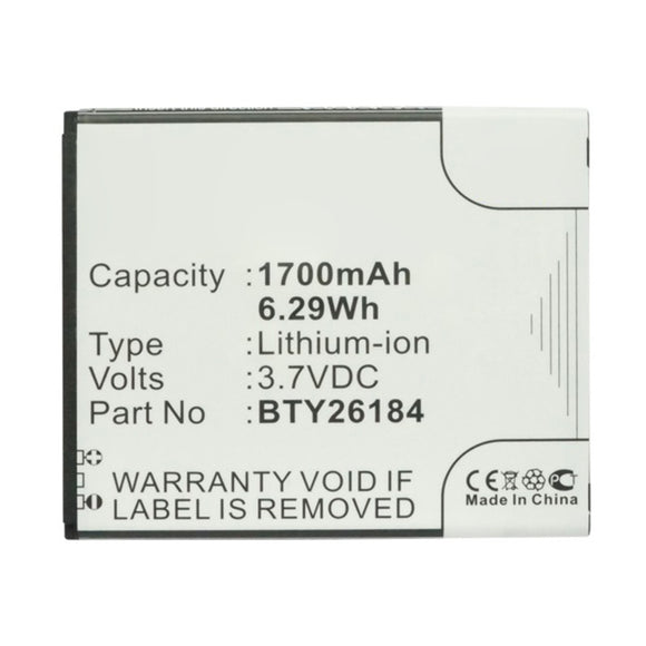 Batteries N Accessories BNA-WB-L16428 Cell Phone Battery - Li-ion, 3.7V, 1700mAh, Ultra High Capacity - Replacement for Mobistel BTY26184 Battery