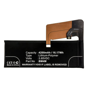 Batteries N Accessories BNA-WB-P14889 Cell Phone Battery - Li-Pol, 3.85V, 4200mAh, Ultra High Capacity - Replacement for Xiaomi BM4M Battery