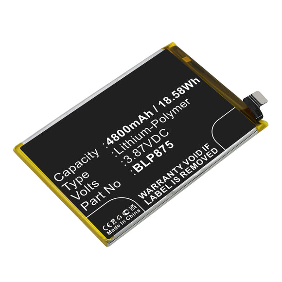Batteries N Accessories BNA-WB-P17356 Cell Phone Battery - Li-Pol, 7.74V, 2150mAh, Ultra High Capacity - Replacement for OPPO BLP887 Battery