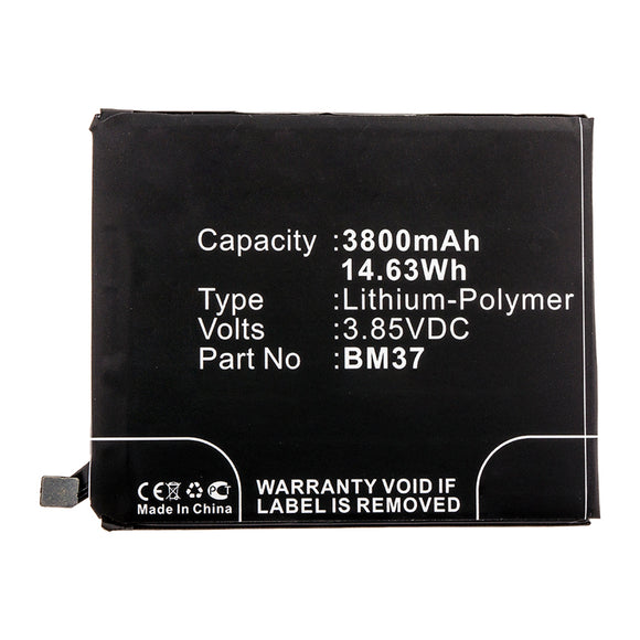 Batteries N Accessories BNA-WB-P16533 Cell Phone Battery - Li-Pol, 3.85V, 3800mAh, Ultra High Capacity - Replacement for Xiaomi BM37 Int Battery