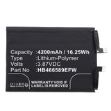 Batteries N Accessories BNA-WB-P18915 Cell Phone Battery - Li-Pol, 3.87V, 4200mAh, Ultra High Capacity - Replacement for Honor HB466589EFW Battery