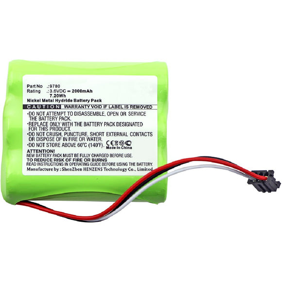 Batteries N Accessories BNA-WB-H8516 Equipment Battery - Ni-MH, 3.6V, 2000mAh, Ultra High Capacity Battery - Replacement for Hioki 9780 Battery
