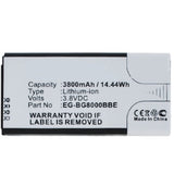 Batteries N Accessories BNA-WB-L4009 Cell Phone Battery - Li-ion, 3.8, 3800mAh, Ultra High Capacity Battery - Replacement for Samsung EB-BG800BBE, EG-BG800BBE Battery