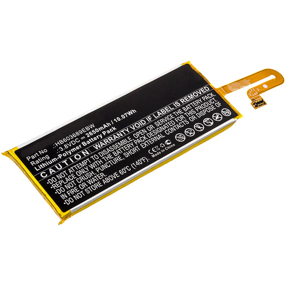 Batteries N Accessories BNA-WB-P11971 Wifi Hotspot Battery - Li-Pol, 3.8V, 2650mAh, Ultra High Capacity - Replacement for Huawei HB603689EBW Battery